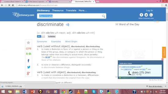 http://dictionary.reference.com/browse/discriminate